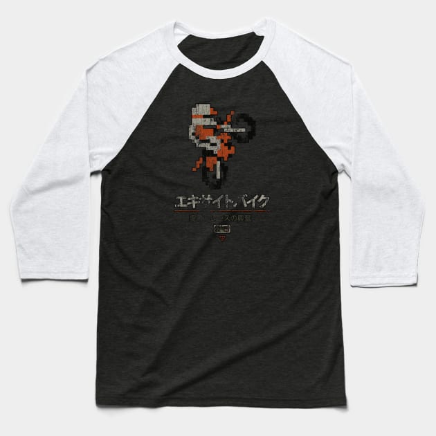 8-BIT MOTOCROSS - Vintage Baseball T-Shirt by JCD666